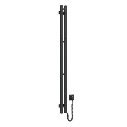Vertaduro - Chauffe-serviettes électrique avec thermostat VEO 106W/230V 150x9 cm IP44 noir, côté droit