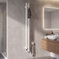 Vertaduro - Sèche-serviettes électrique avec thermostat VEO 70W/230V 120x9 cm IP44 blanc côté droit