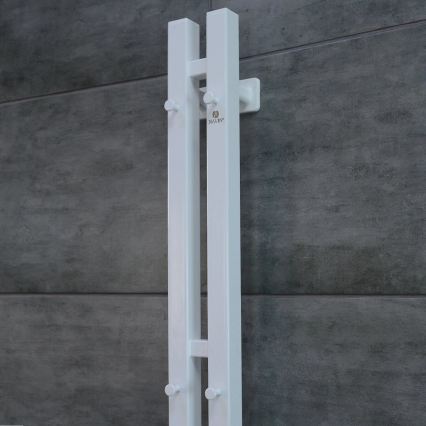Vertaduro - Sèche-serviettes électrique avec thermostat VEO 70W/230V 120x9 cm IP44 blanc côté droit