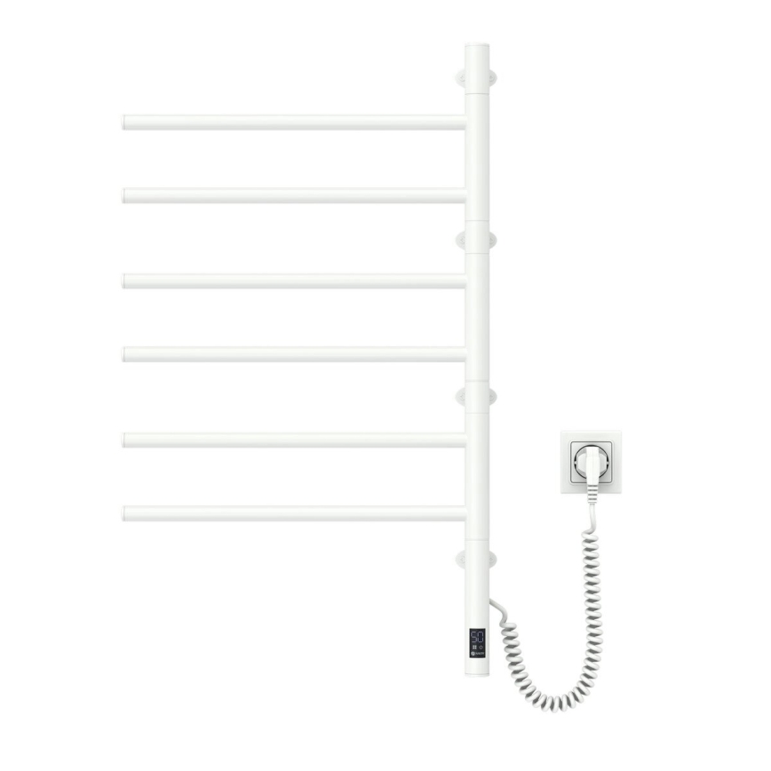 Vertaduro - Sèche-serviettes électrique pivotant avec thermostat ARA 105W/230V 80x49 cm IP44 blanc