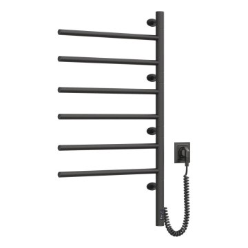 Vertaduro - Sèche-serviettes électrique pivotant avec thermostat ARA 105W/230V 82x49 cm IP44 noir