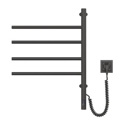 Vertaduro - Sèche-serviettes électrique pivotant avec thermostat ARA 60W/230V 65x49 cm IP44 noir
