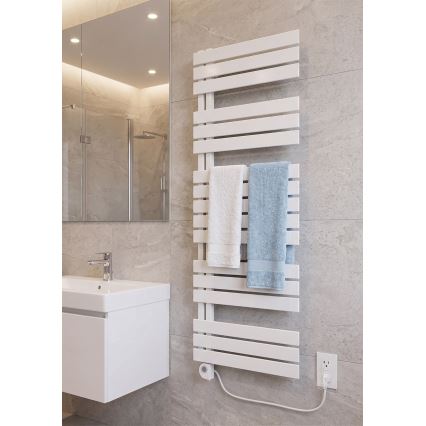 Vertaduro - Sèche-serviettes ZIVA avec thermostat, 800 W, 177x50 cm, blanc