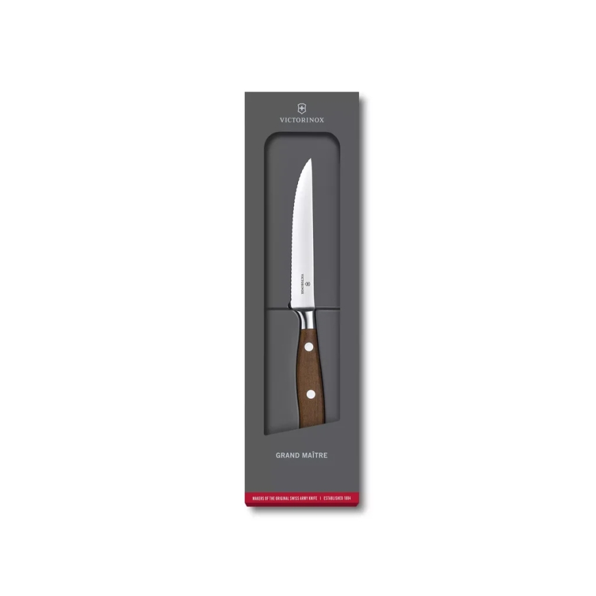 Victorinox - Couteau à steak GRAND MAÎTRE 12 cm, manche en érable