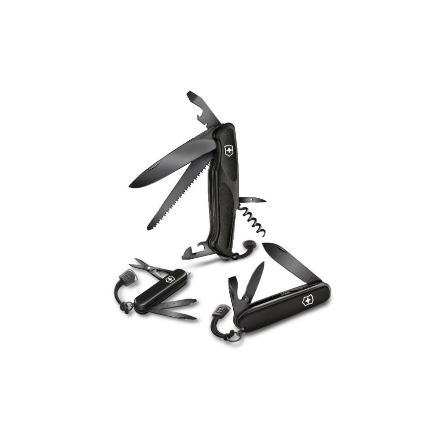 Victorinox - Couteau de poche multifonction 13 cm / 12 fonctions noir