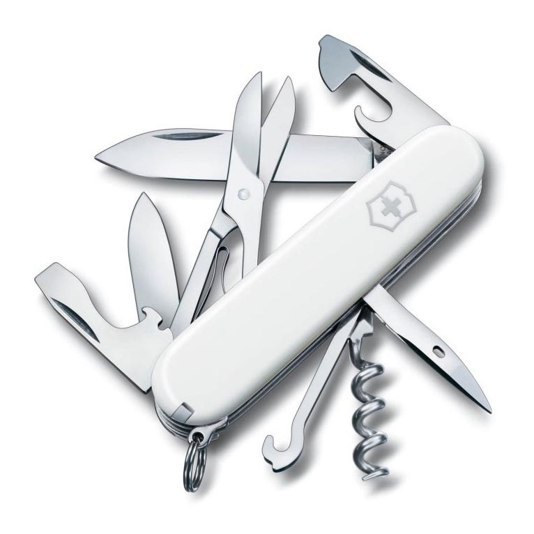 Victorinox - Couteau de poche multifonction 9,1 cm / 14 fonctions blanc