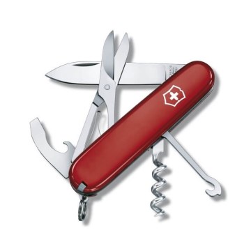 Victorinox - Couteau de poche multifonction COMPACT 9,1 cm/15 fonctions rouge