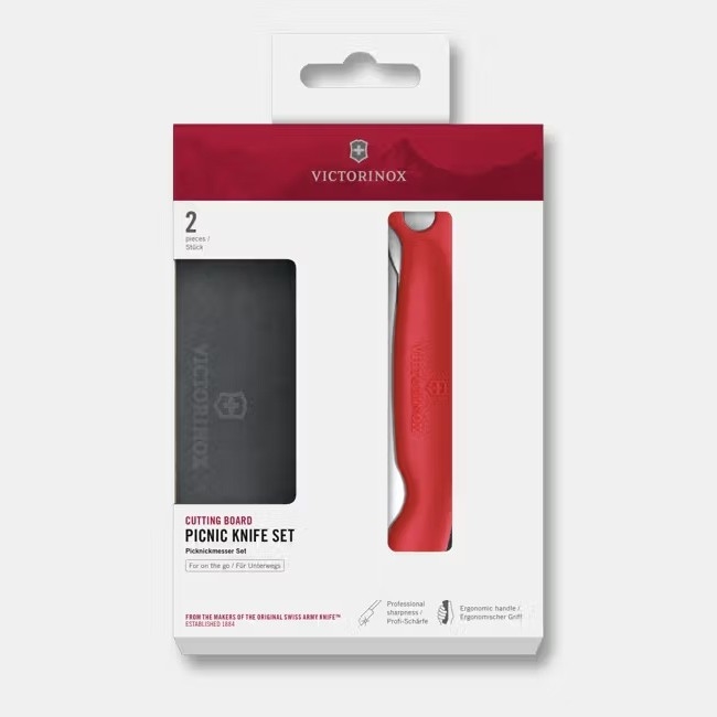 Victorinox - Couteau pliant SWISS CLASSIC 11 cm rouge + planche à découper
