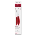Victorinox - Ensemble de 2 couteaux à légumes SWISS CLASSIC, rouge