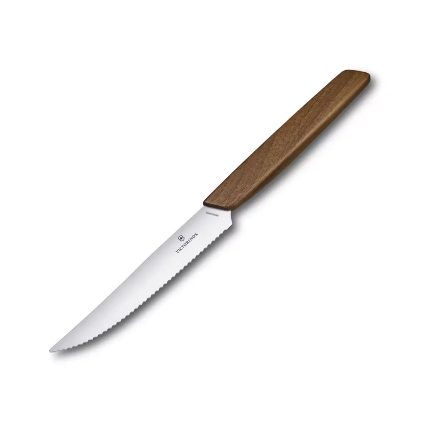 Victorinox - Ensemble de 2 couteaux à steak SWISS MODERN 12 cm, manches en noyer