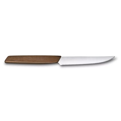 Victorinox - Ensemble de 2 couteaux à steak SWISS MODERN 12 cm, manches en noyer