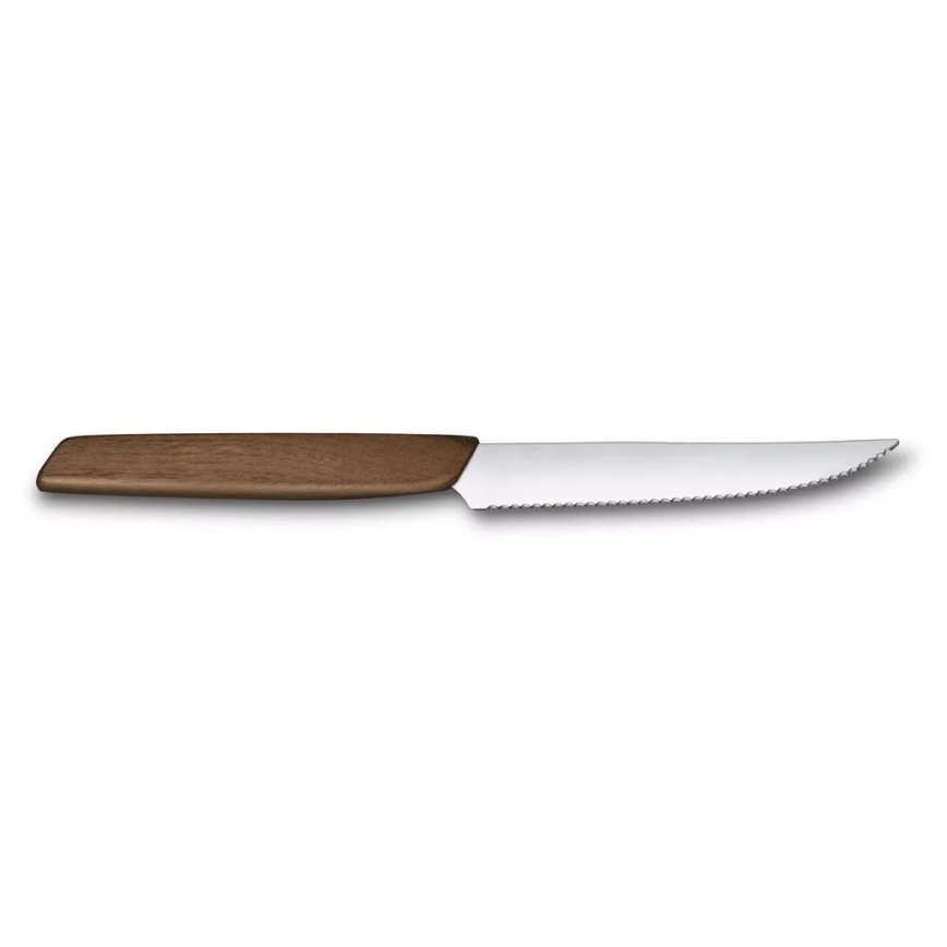 Victorinox - Ensemble de 2 couteaux à steak SWISS MODERN 12 cm, manches en noyer