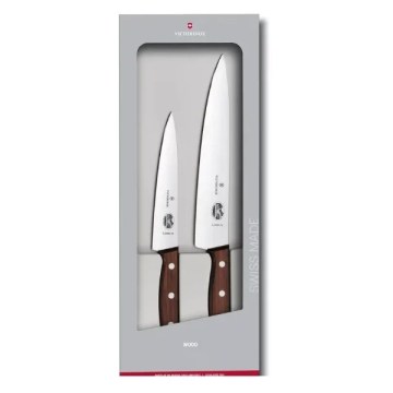 Victorinox - Ensemble de 2 couteaux de cuisine WOOD, manches en bois d'érable