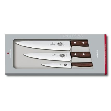 Victorinox - Ensemble de 3 couteaux de cuisine WOOD en érable