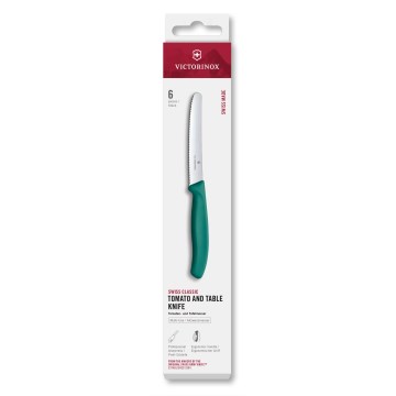 Victorinox - Ensemble de 6 couteaux à légumes SWISS CLASSIC 11 cm turquoise