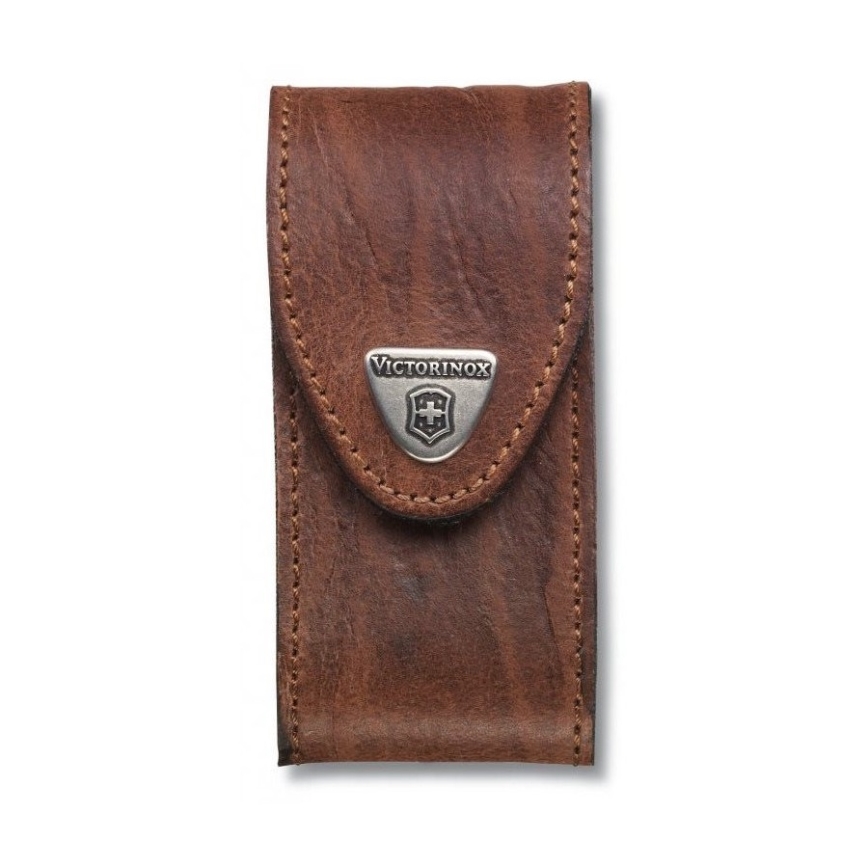 Victorinox - Étui en cuir pour couteau de poche 9,1 cm marron