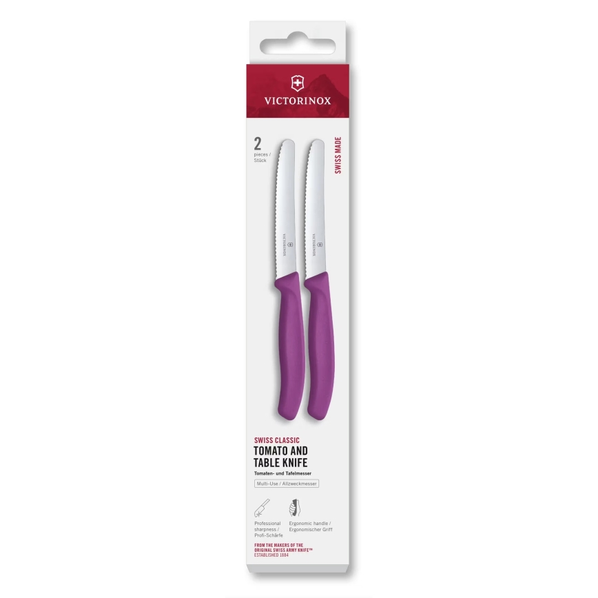 Victorinox - Lot de 2 couteaux à légumes SWISS CLASSIC 11 cm, violets