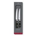 Victorinox - Lot de 2 couteaux à steak GRAND MAITRE 12 cm, noirs