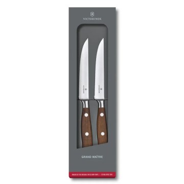 Victorinox - Set de 2 couteaux à steak GRAND MAITRE 12 cm, érable
