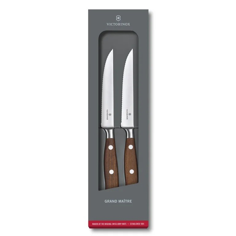 Victorinox - Set de 2 couteaux à steak GRAND MAITRE 12 cm, érable