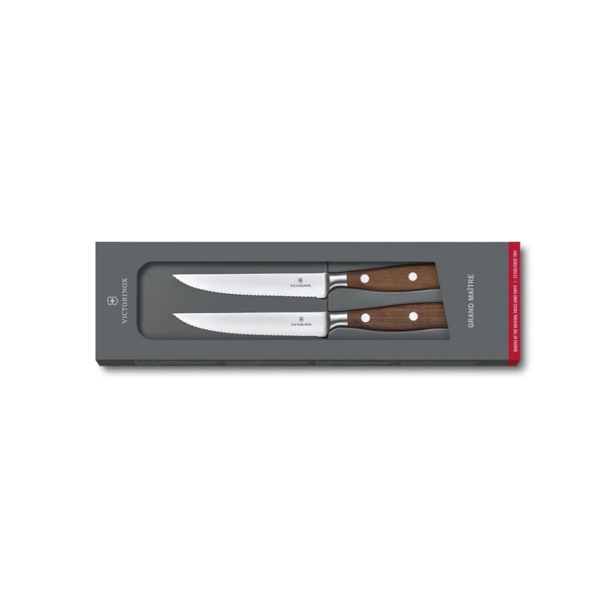 Victorinox - Set de 2 couteaux à steak GRAND MAITRE 12 cm, érable