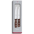 Victorinox - Set de 2 couteaux à steak WOOD, lame 14 cm, manche en érable