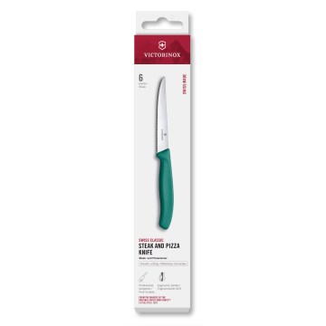 Victorinox - Set de 6 couteaux à steak SWISS CLASSIC 11 cm, turquoise