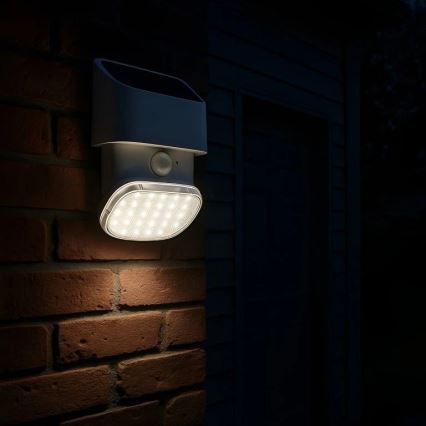 Viking - Applique murale solaire LED avec détecteur LED/1W/3,7V IP44 3000/4000K 4000 mAh