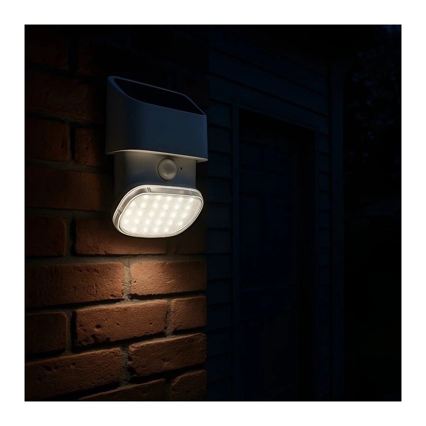 Viking - Applique murale solaire LED avec détecteur LED/1W/3,7V IP44 3000/4000K 4000 mAh