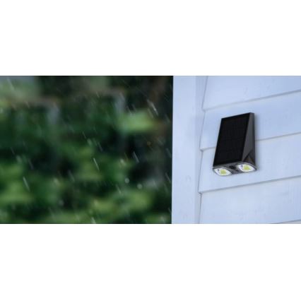 Viking - Applique murale solaire LED dimmable avec capteur LED/1,3W/3,7V IP44 4000K 2000 mAh