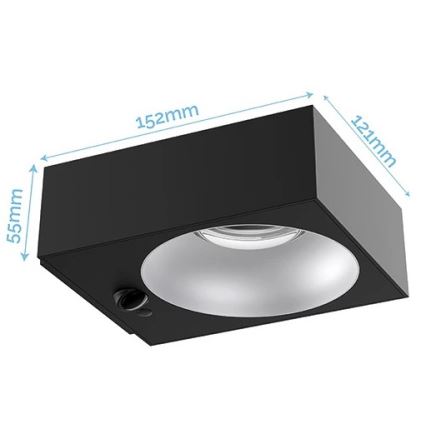 Viking - Applique murale solaire LED dimmable avec capteur LED/2W/3,7V IP65 4000K 2000 mAh