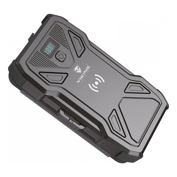 Viking - Batterie externe 10 000 mAh avec lampe torche LED intégrée, charge sans fil et panneau solaire, Power Delivery 22,5 W