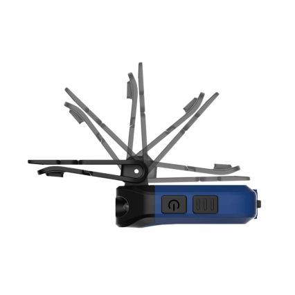 Viking - Lampe torche rechargeable à intensité réglable avec capteur et éclairage rouge LED/5V IPX4 200 lm 500 mAh