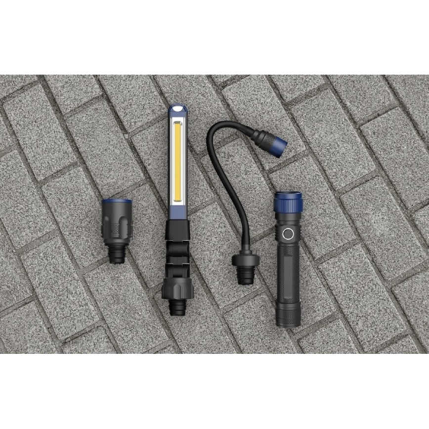 Viking - Lampe de poche rechargeable 3 en 1 LED/5V IPX4 380 lm 2200 mAh