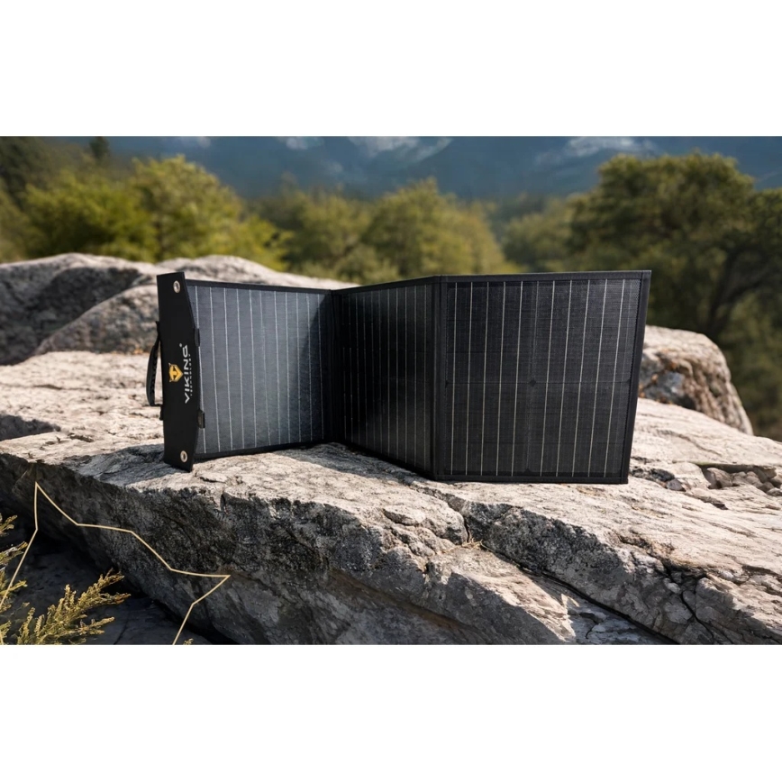 Viking - panneau solaire USB Power Delivery 60W/20V IPX4 noir
