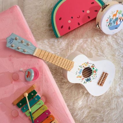 Vilac - Guitare en bois pour enfants Animaux du monde Sarah Betz