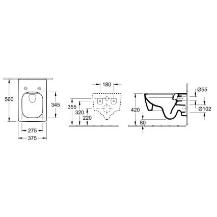 Villeroy & Boch 4633R001 - WC suspendu MEMENTO en céramique/blanc
