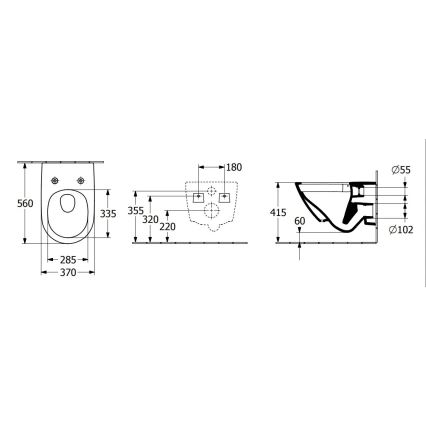Villeroy & Boch 4670T0T2 - WC suspendu SUBWAY 3.0 céramique/blanc