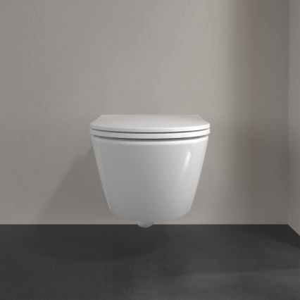 Villeroy & Boch 4670T9R1 - WC suspendu SUBWAY 3.0 en céramique avec abattant à fermeture douce SoftClose, blanc