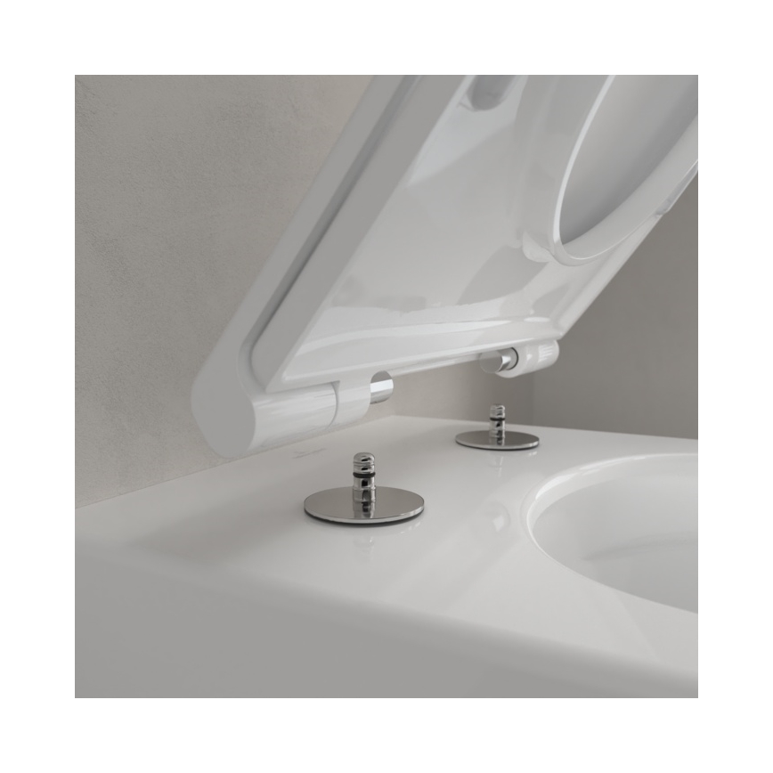 Villeroy & Boch 4670T9R1 - WC suspendu SUBWAY 3.0 en céramique avec abattant à fermeture douce SoftClose, blanc