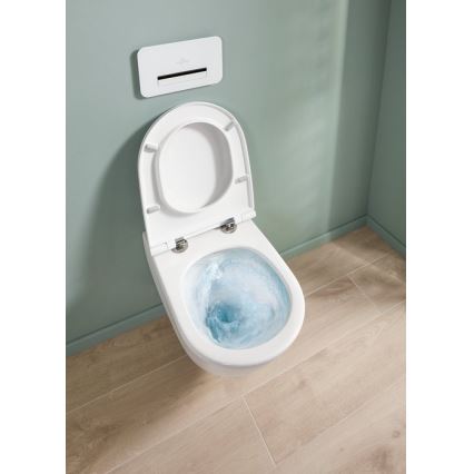 Villeroy & Boch 4670T9R1 - WC suspendu SUBWAY 3.0 en céramique avec abattant à fermeture douce SoftClose, blanc