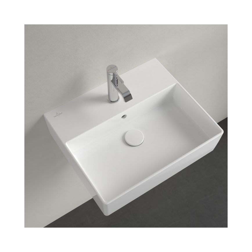 Villeroy & Boch 4A225G01 - Lavabo suspendu/à poser sur plan MEMENTO 50x42cm céramique/blanc
