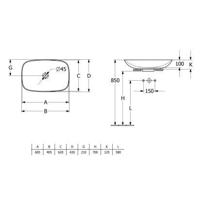 Villeroy & Boch 4A500001 - Lavabo à poser LOOP&FRIENDS 62x42 cm céramique/blanc