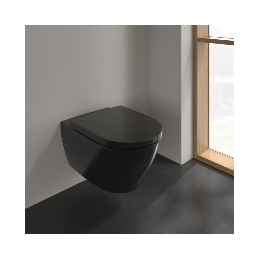 Villeroy & Boch 5614R0R7 - WC suspendu SUBWAY en céramique/noir