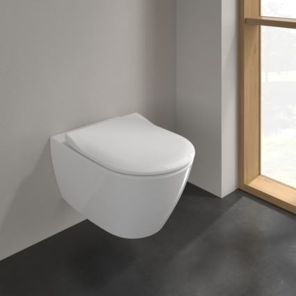 Villeroy & Boch 5614R2R1 - WC suspendu avec abattant SoftClose SUBWAY 2.0 céramique/blanc