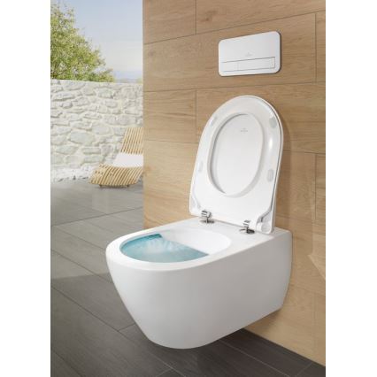 Villeroy & Boch 5614R2R1 - WC suspendu avec abattant SoftClose SUBWAY 2.0 céramique/blanc