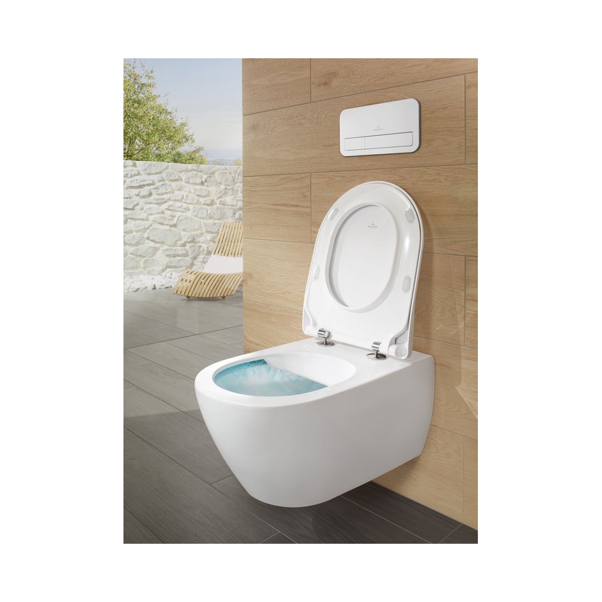 Villeroy & Boch 5614R2R1 - WC suspendu avec abattant SoftClose SUBWAY 2.0 céramique/blanc