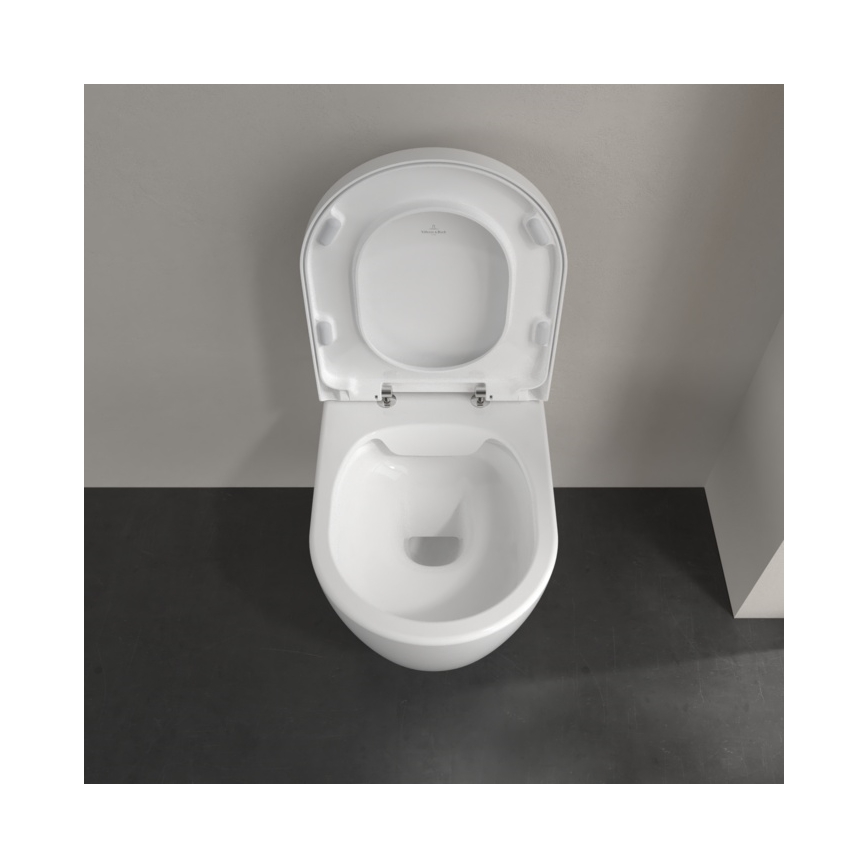 Villeroy & Boch 5656HRR1 - WC suspendu avec abattant SoftClose AVENTO céramique/blanc