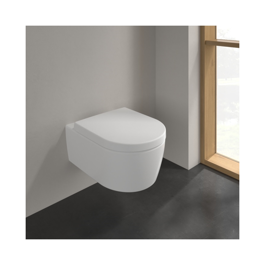 Villeroy & Boch 5656HRRW - WC suspendu avec abattant SoftClose AVENTO céramique/blanc
