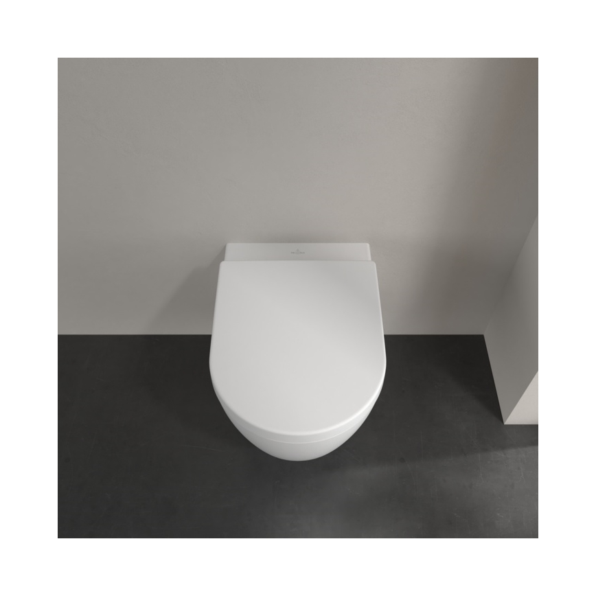 Villeroy & Boch 5656HRRW - WC suspendu avec abattant SoftClose AVENTO céramique/blanc